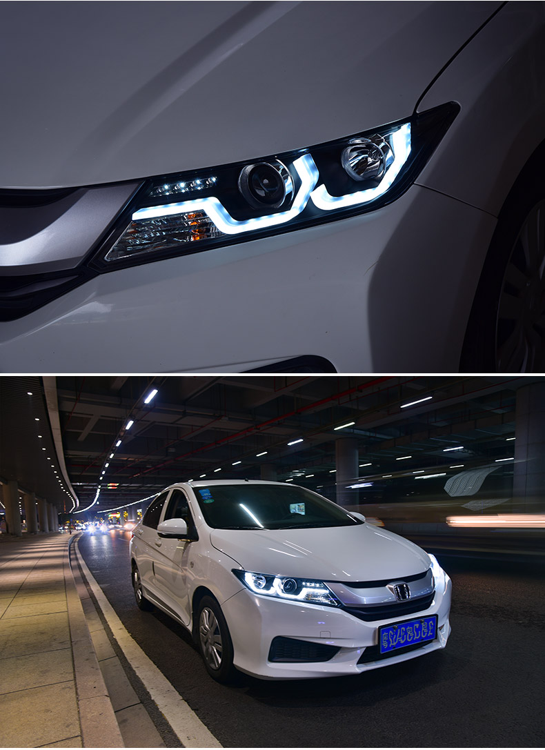 Car Styling Head Lamp For Honda City LED Headlight 14-18 Headlights City DRL Turn Signal High Beam Daytime Running Lights