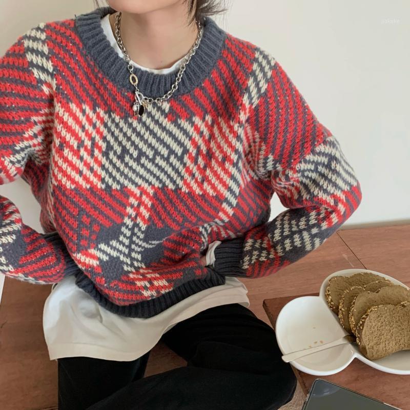 Women's Sweaters Contrast Check Sweater Design Sense Of Minority Autumn And Winter 2022 Loose Thin Casual Top, Picture color
Women's Sweaters Contrast Check Sweater Design Sense Of Minority Autumn And Winter 2022 Loose Thin Casual Top, Picture color