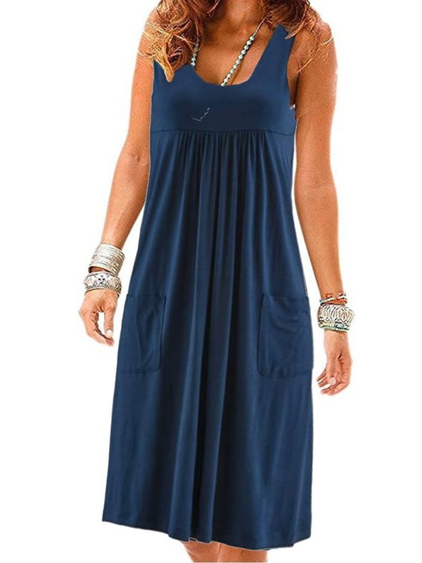 Fashion striped dress summer dress loose simple sleeveless dress womens clothing 220627