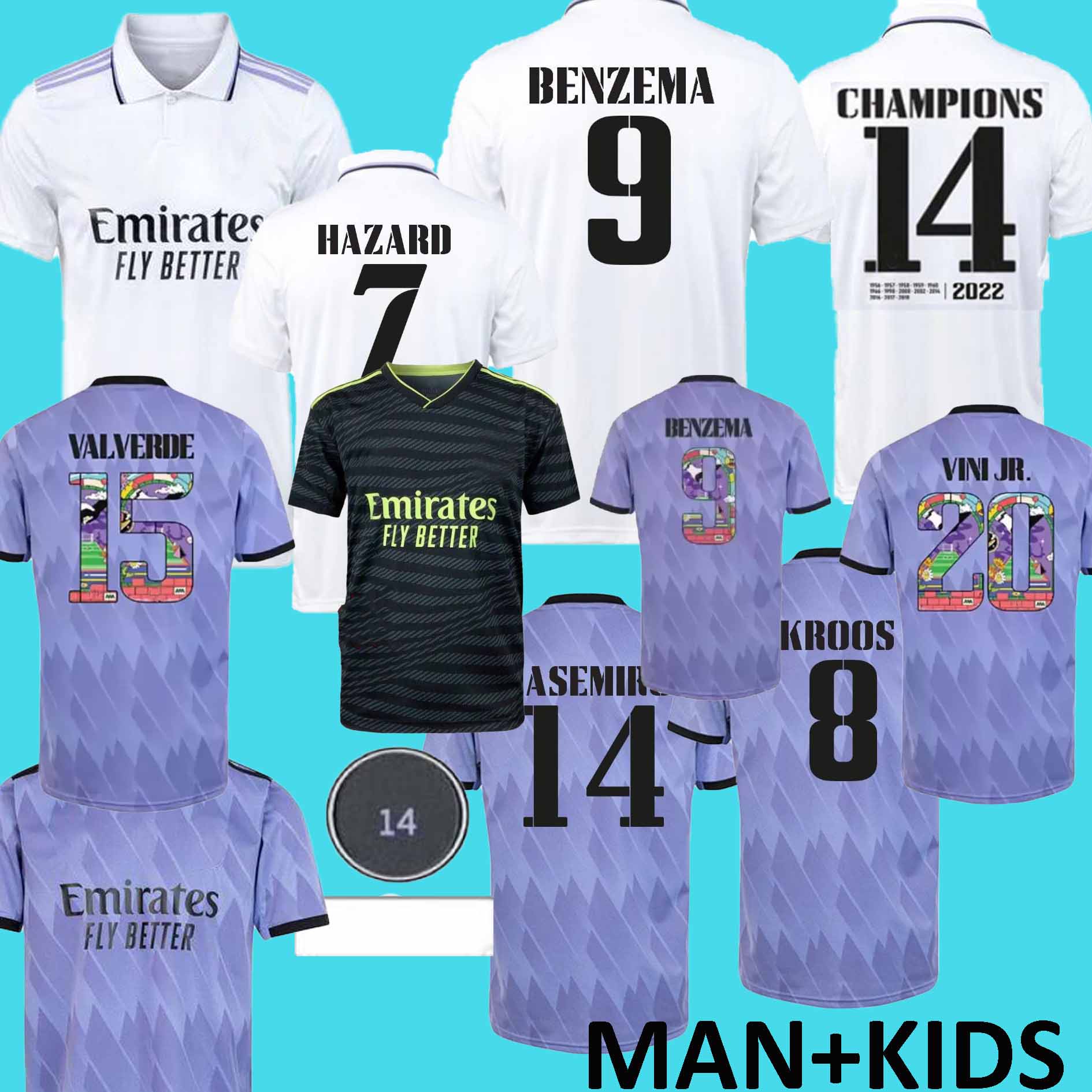 BENZEMA soccer jersey 22 23 football shirt VINI JR CAMAVINGA TCHOUAMENI ALABA HAZARD ASENSIO MODRIC KROOS REAL MADRIDS camiseta men kids kit 2022 2023 uniforms, White
BENZEMA soccer jersey 22 23 football shirt VINI JR CAMAVINGA TCHOUAMENI ALABA HAZARD ASENSIO MODRIC KROOS REAL MADRIDS camiseta men kids kit 2022 2023 uniforms, White