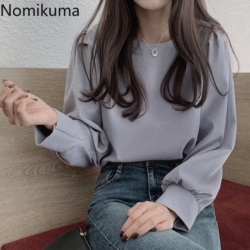 Women' Blouses & Shirts Nomikuma Elegant Camisa Femme Solid Color O Neck Long Sleeve Blouse Women Casual All-match Korean Fashion Tops Blus, Blue
Women' Blouses & Shirts Nomikuma Elegant Camisa Femme Solid Color O Neck Long Sleeve Blouse Women Casual All-match Korean Fashion Tops Blus, Blue