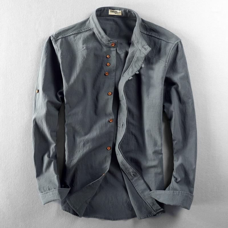 Men's Casual Shirts Cotton Linen Long Sleeve Solid Color Soft Chinese Style Stand Collar Shirt Male Loose 7XL, White
Men's Casual Shirts Cotton Linen Long Sleeve Solid Color Soft Chinese Style Stand Collar Shirt Male Loose 7XL, White