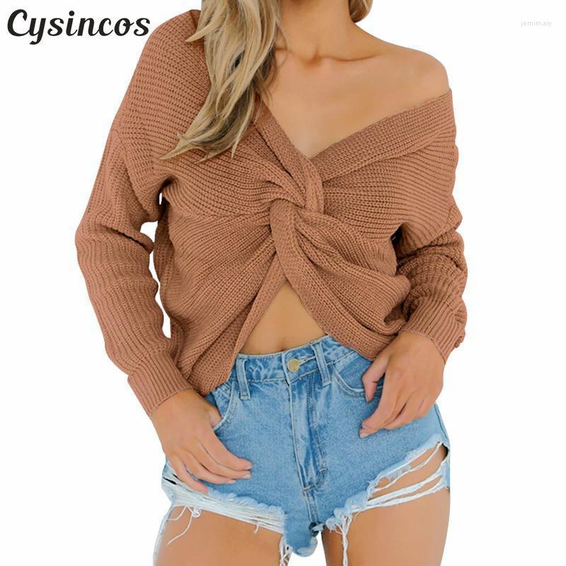Women's Sweaters Cysincos 2022 Women Fashion Two Wear V-Neck Knotted Long Sleeve Sweater Sexy Twisted Pullover Jumpers Ladies Knitted Top Je, Brown
Women's Sweaters Cysincos 2022 Women Fashion Two Wear V-Neck Knotted Long Sleeve Sweater Sexy Twisted Pullover Jumpers Ladies Knitted Top Je, Brown