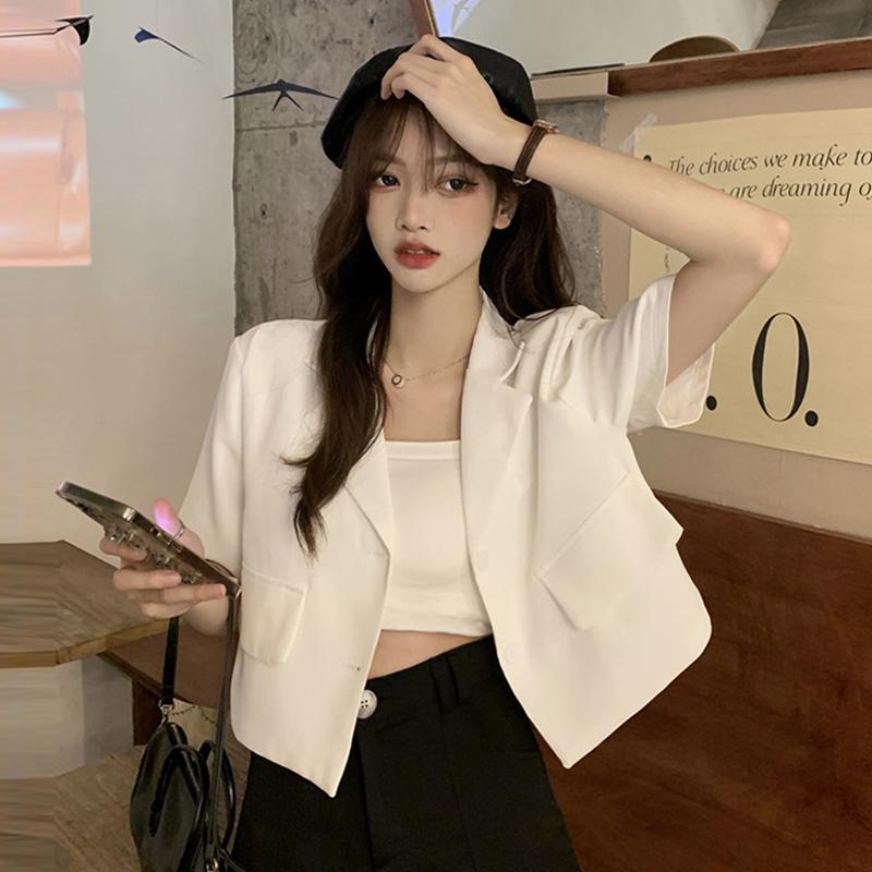 Women's Suits & Blazers Loose Casual Solid Blazer Women Short Sleeve Suit Coat Womens Korean Chic Summer Thin Fashion BlazersWomen's, Green
Women's Suits & Blazers Loose Casual Solid Blazer Women Short Sleeve Suit Coat Womens Korean Chic Summer Thin Fashion BlazersWomen's, Green