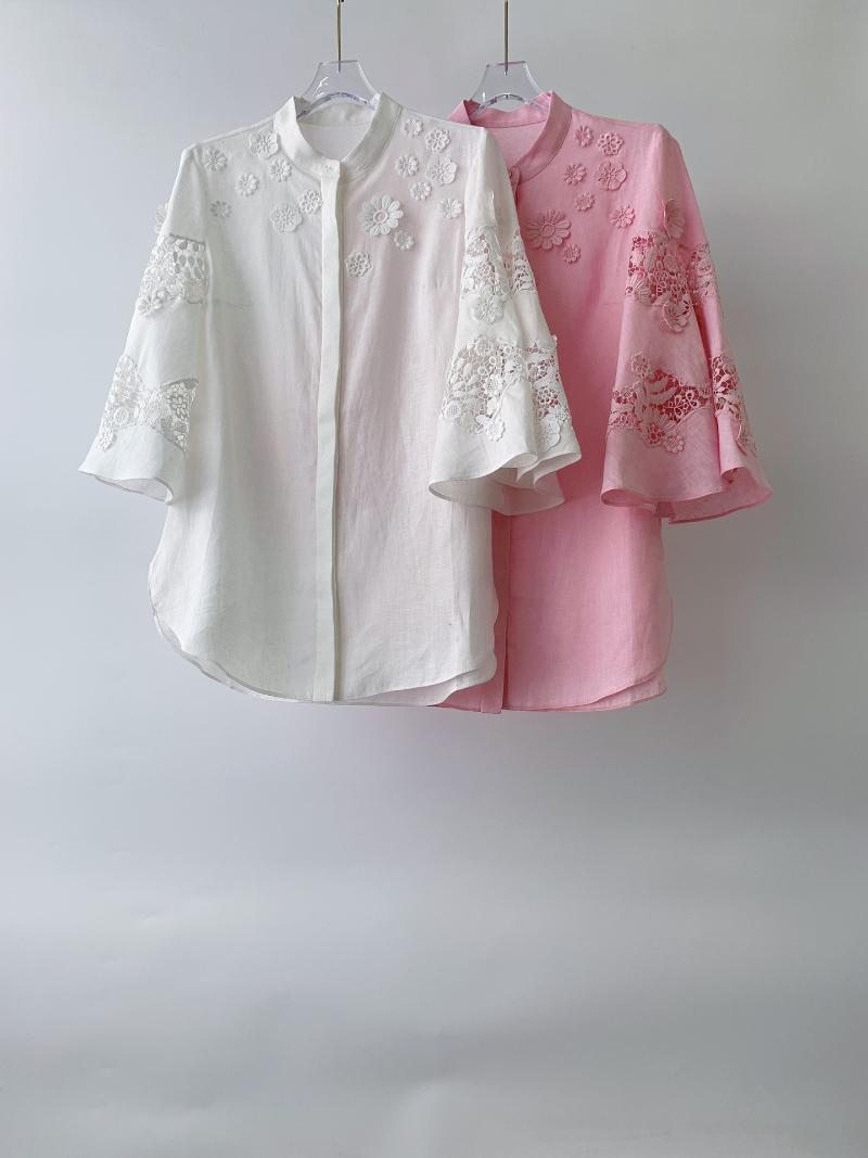 Women' Blouses & Shirts Women Fashion Flared Mid-sleeve Embroidered Cutout Linen Top 0617Women
Women' Blouses & Shirts Women Fashion Flared Mid-sleeve Embroidered Cutout Linen Top 0617Women
