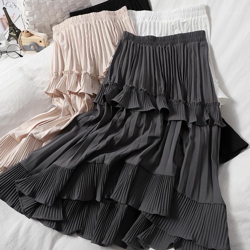 Skirts 2022 Autumn Pleated Skirt High Waist Irregular Hem Flouncing Women Long Fashion Faldas Jupe Femme, Black
Skirts 2022 Autumn Pleated Skirt High Waist Irregular Hem Flouncing Women Long Fashion Faldas Jupe Femme, Black