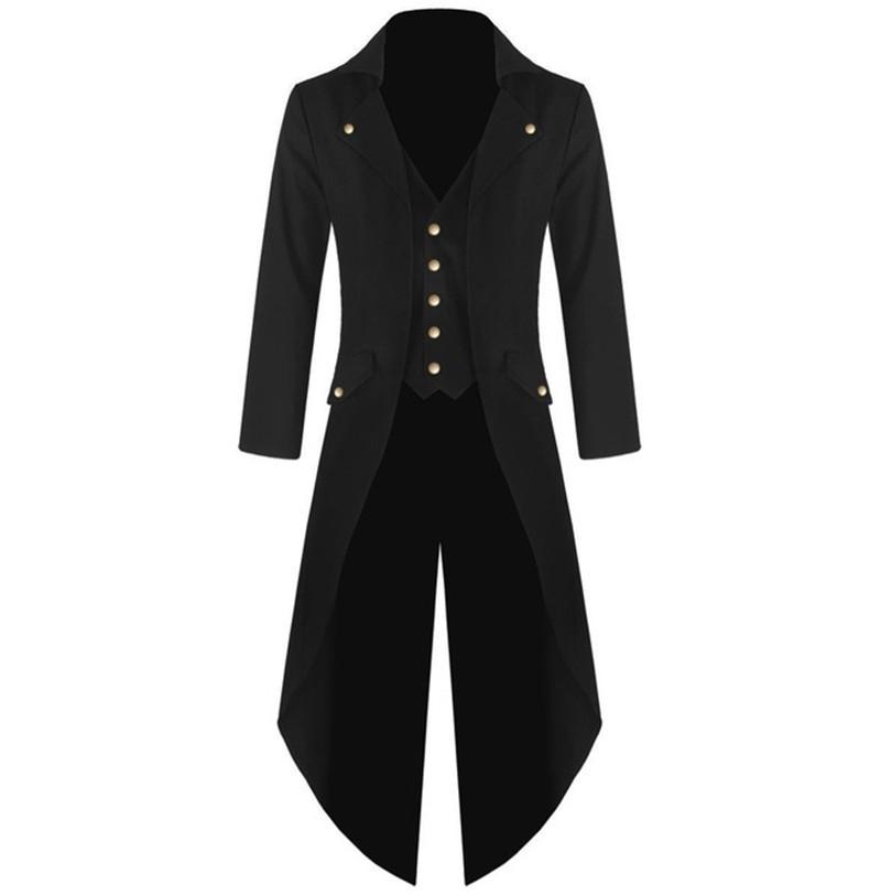 Men' Jackets Men Victorian Costume Black Tuxedo Fashion Tailcoat Gothic Steampunk Trench Jacket Coat Frock Outfit Dovetail Uniform For Adul
Men' Jackets Men Victorian Costume Black Tuxedo Fashion Tailcoat Gothic Steampunk Trench Jacket Coat Frock Outfit Dovetail Uniform For Adul