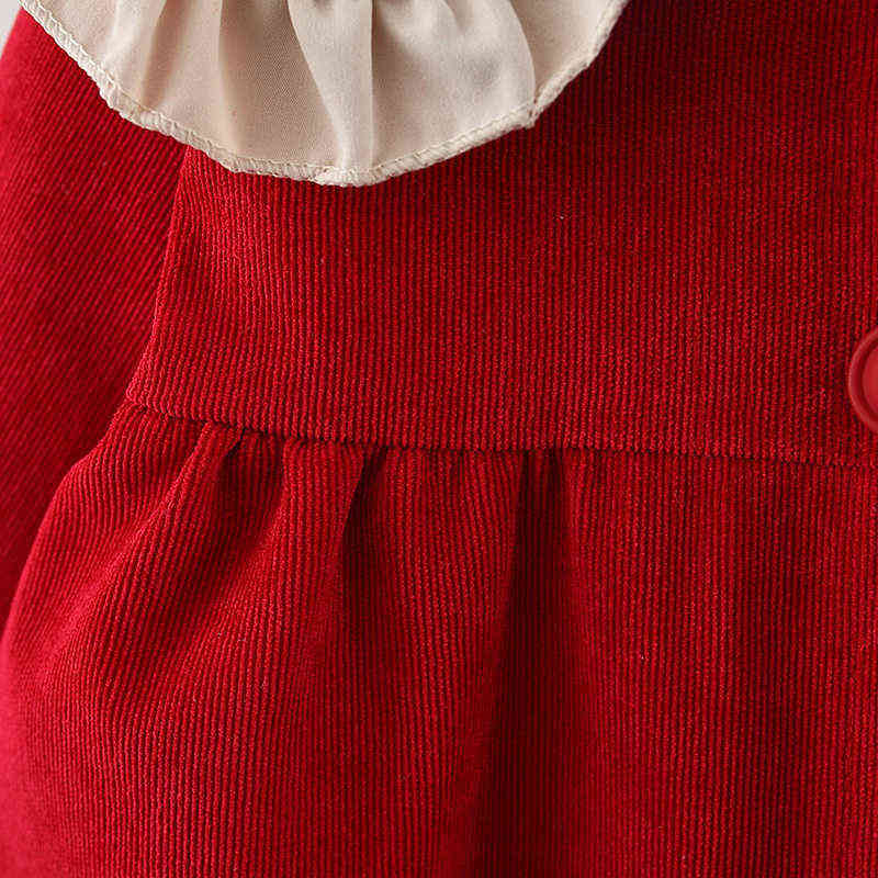 Melario New Christmas Baby Dress Baby Girl Clothes Autumn Winter Corduroy Dress Sweet Princess Dress Cute Little Girl Clothes Y220510