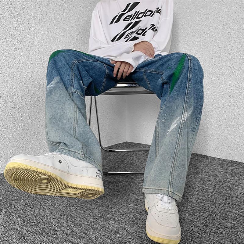 Men's Jeans Paint Splash Graffiti Japanese Fashion Trends Gothic Streetwear High Street Straight Leg Denim Pants Mens Casual TrousersMen's H, Black
Men's Jeans Paint Splash Graffiti Japanese Fashion Trends Gothic Streetwear High Street Straight Leg Denim Pants Mens Casual TrousersMen's H, Black