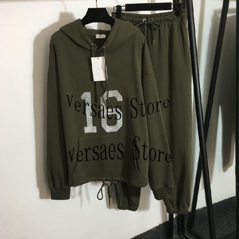 Women' Two Piece Pants 2022 Luxury Design Youth Fashion Sports Suit Letter Printed Long Sleeve Hooded Sweater + Elastic Waist Casual, Army green
Women' Two Piece Pants 2022 Luxury Design Youth Fashion Sports Suit Letter Printed Long Sleeve Hooded Sweater + Elastic Waist Casual, Army green