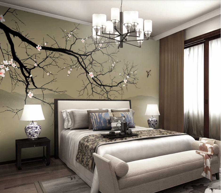 Wall covering custom large wallpaper new Chinese style hand-painted plum landscape background wall, Grey
Wall covering custom large wallpaper new Chinese style hand-painted plum landscape background wall, Grey