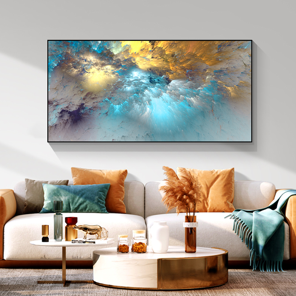 Light Blue Gold Geometric Clouds Modern Abstract Oil Painting Canvas Printing Art Wall Decoration For Home Room Decor Pictures
Light Blue Gold Geometric Clouds Modern Abstract Oil Painting Canvas Printing Art Wall Decoration For Home Room Decor Pictures