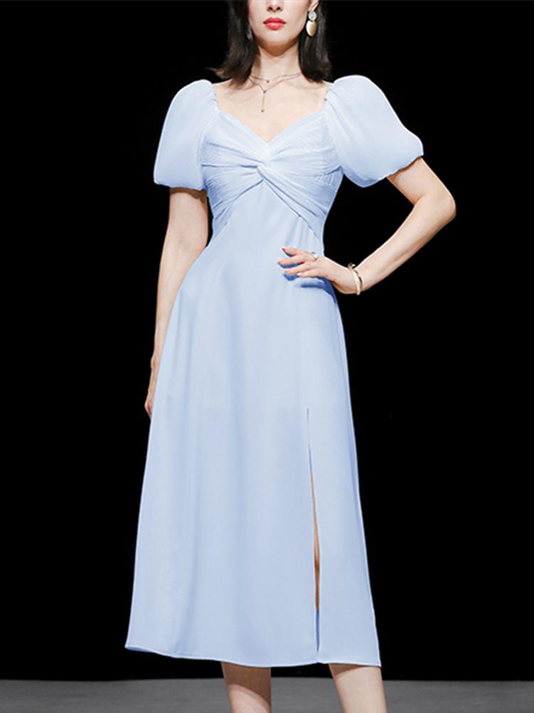 Casual Dresses Formal Dress Elegant Blue Bow V-Neck Balloon Sleeves Slit A-Line Summer 2022 Party Women DressesCasual, Sky blue
Casual Dresses Formal Dress Elegant Blue Bow V-Neck Balloon Sleeves Slit A-Line Summer 2022 Party Women DressesCasual, Sky blue