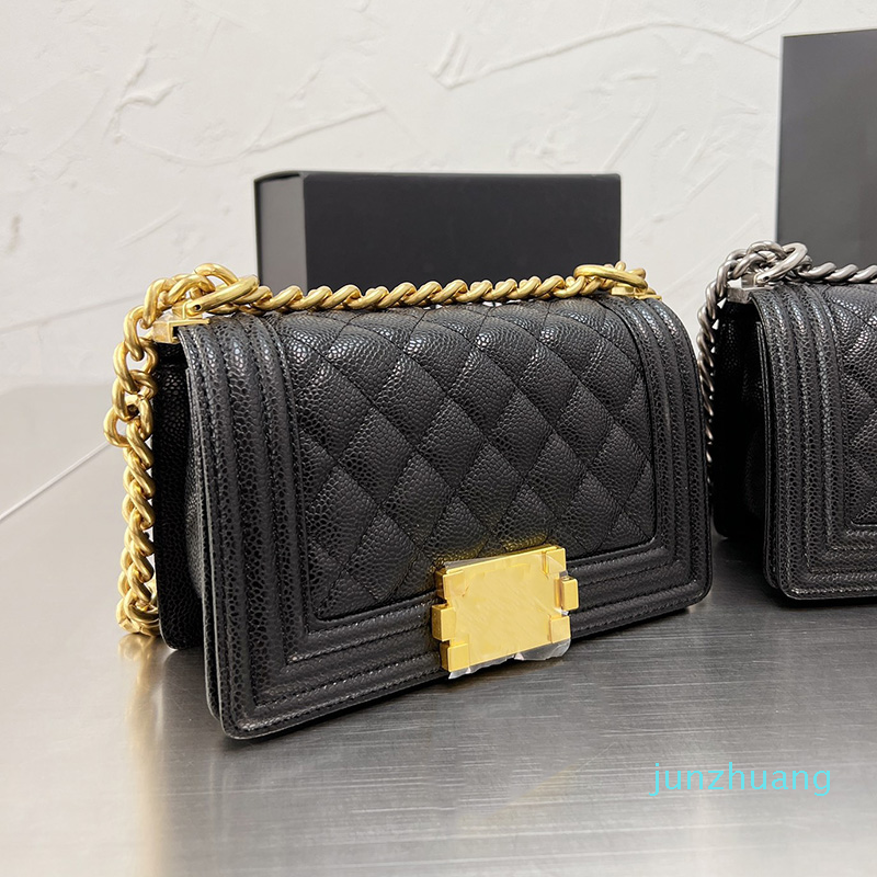 Designer -Classic Black Caviar Leather Mini Flap Bags Quilted Calfskin Gold Aged Silver Metal Hardware Chain Strap Crossbody Shoulder
Designer -Classic Black Caviar Leather Mini Flap Bags Quilted Calfskin Gold Aged Silver Metal Hardware Chain Strap Crossbody Shoulder