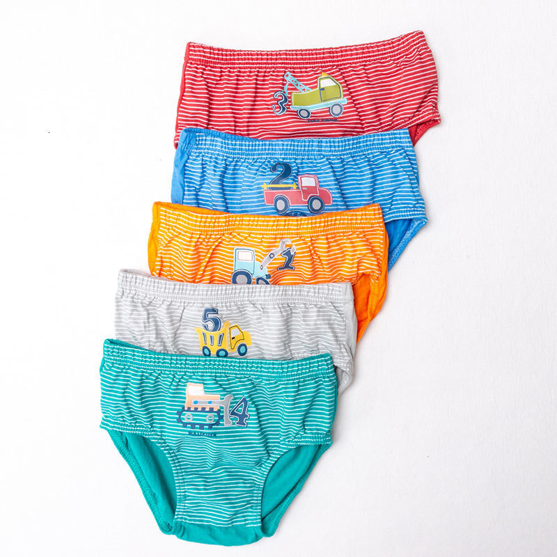 Kids Underwear Wholesale Organic Cotton Panties For Toddler Baby Boy Cartoon Briefs Children Majtki Teenage Underpants 5 Pcs/set