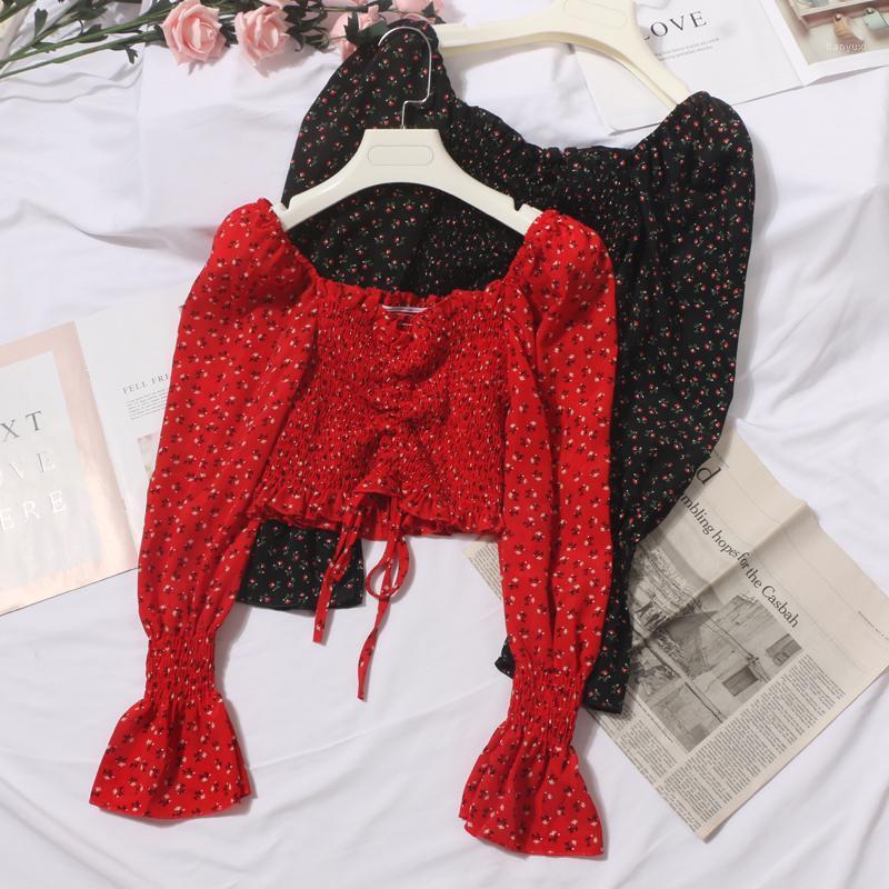 Women's Blouses & Shirts Lovely Square Cuffs Long Sleeve Cropped Women Floral Ruffle Chiffon Blouse Tops Off Shoulder Top, White
Women's Blouses & Shirts Lovely Square Cuffs Long Sleeve Cropped Women Floral Ruffle Chiffon Blouse Tops Off Shoulder Top, White
