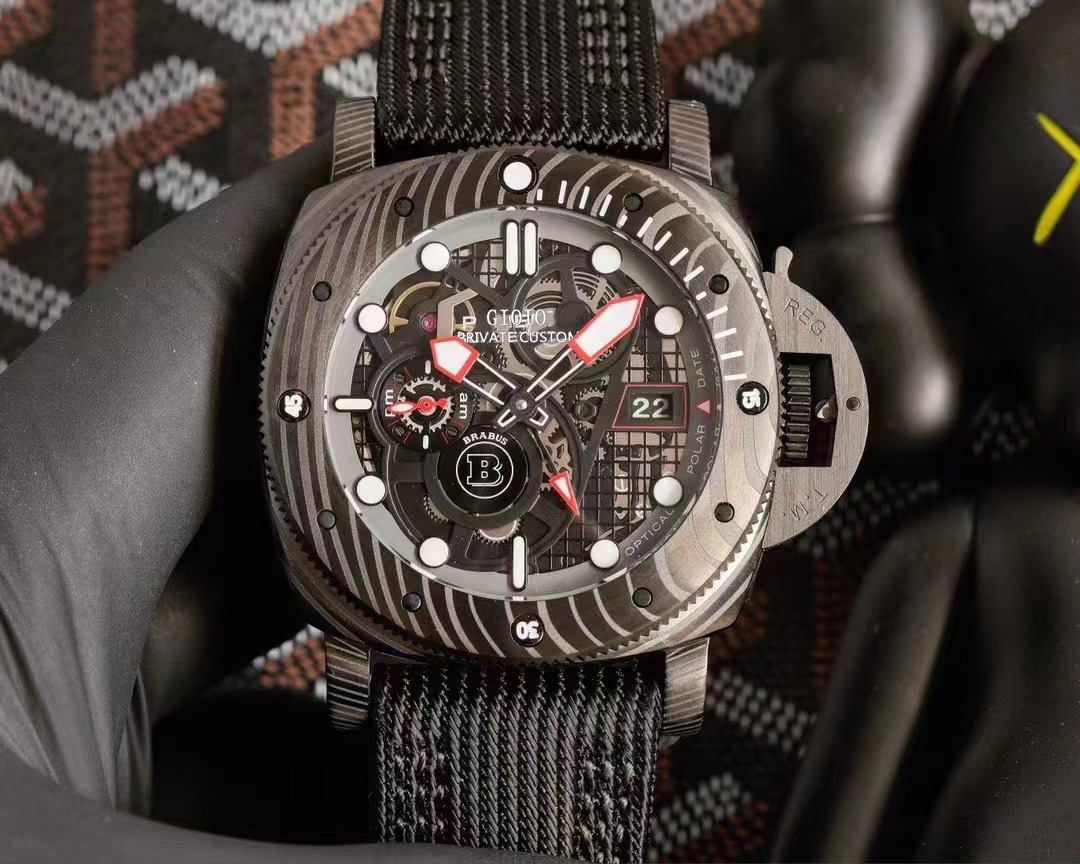 47mm High Quality Mens Mechanical Automatic Watch Black Rubber Canvas Carbon Fiber Luminous 01 0
47mm High Quality Mens Mechanical Automatic Watch Black Rubber Canvas Carbon Fiber Luminous 01 0