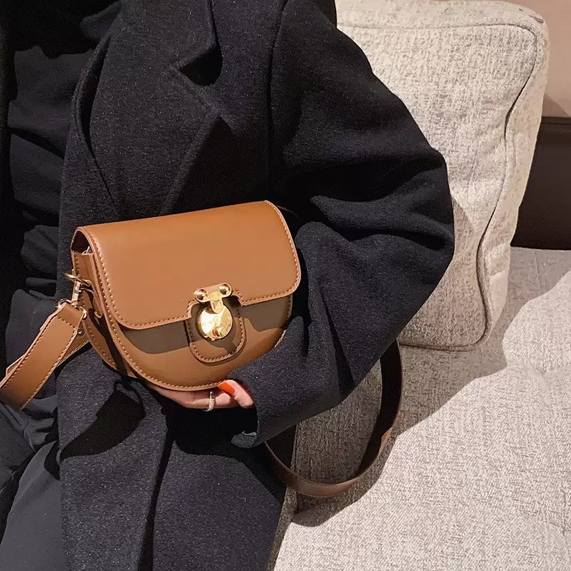 2021 Women Saddle Leather Shoulder Bags for Girls Sac A Main Vintage Handbags Lady High Quality Small Crossbody Bags for Women