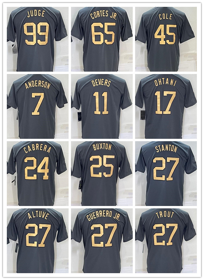 2022 All Star Baseball Ohtani 17 Altuve 27 Arraez 2 Buxton 25 Devers 11 Trout Judge 99 Anderson 7 Stanton Cabrera 24 Rodriguez 44 Guerrero Jr. Manoah 6 Jersey Stitched, Black
2022 All Star Baseball Ohtani 17 Altuve 27 Arraez 2 Buxton 25 Devers 11 Trout Judge 99 Anderson 7 Stanton Cabrera 24 Rodriguez 44 Guerrero Jr. Manoah 6 Jersey Stitched, Black
