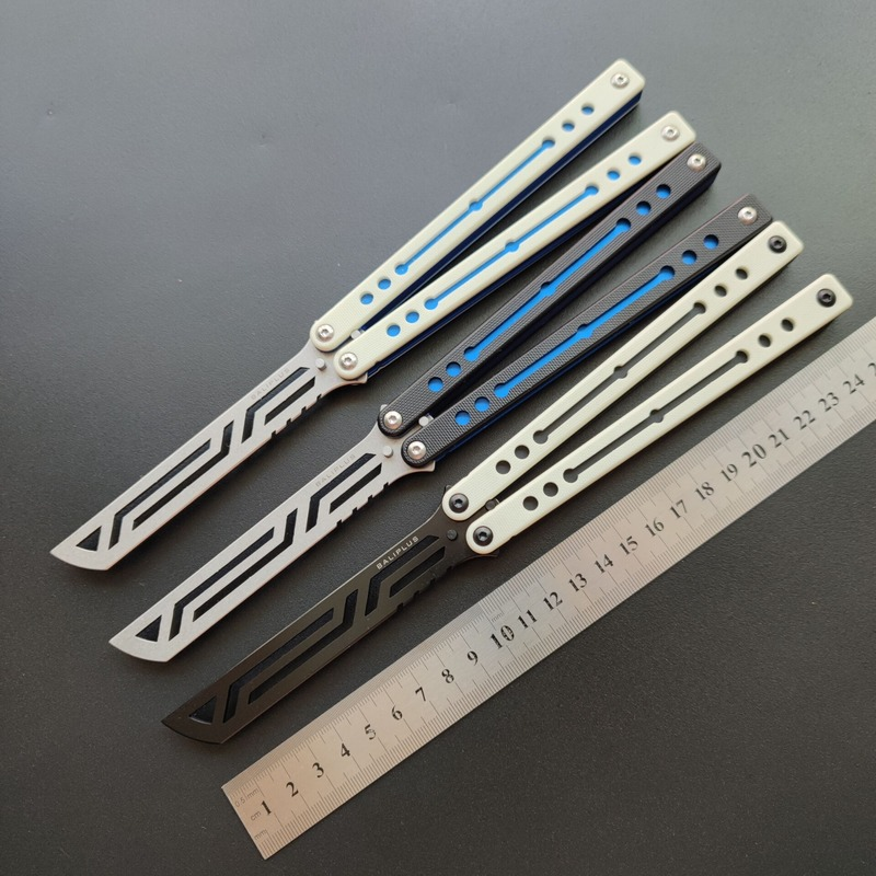 Baliplus Nautilus Butterfly Trainer Knife 420 Blade Aluminum G10 Carbon Fiber Handle Bushing System Survival Hunting EDC Tool Free-swinging Knives
Baliplus Nautilus Butterfly Trainer Knife 420 Blade Aluminum G10 Carbon Fiber Handle Bushing System Survival Hunting EDC Tool Free-swinging Knives