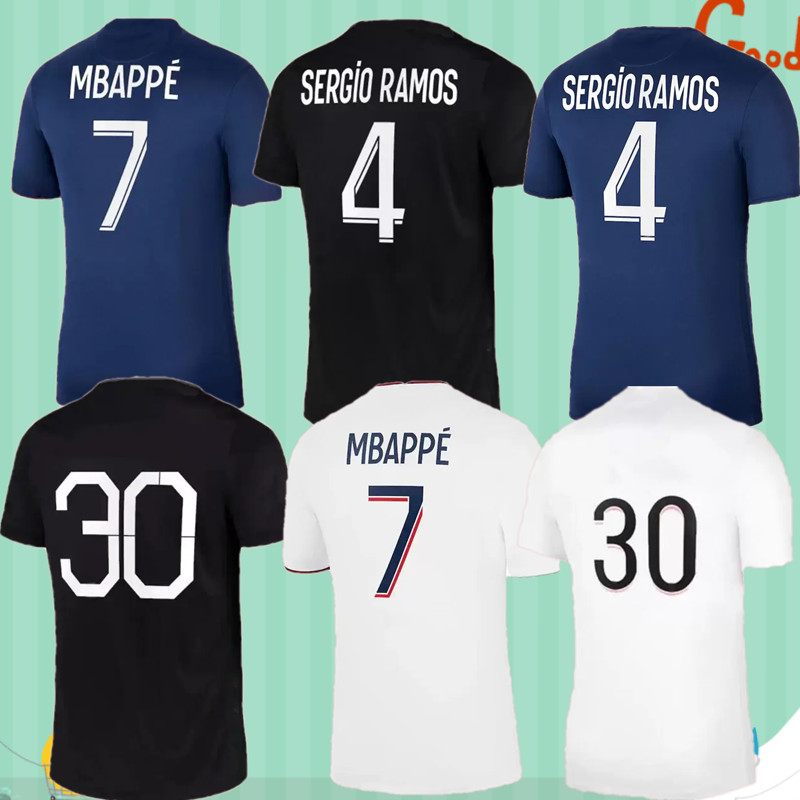 MBAPPE HAKIMI PLAYER #30 soccer jersey SERGIO RAMOS 21 22 Maillots de football 2021 2022 MARQUINHOS VERRATTI pSGS men shirt uniforms maillot foot third 3rd, 21-22away
MBAPPE HAKIMI PLAYER #30 soccer jersey SERGIO RAMOS 21 22 Maillots de football 2021 2022 MARQUINHOS VERRATTI pSGS men shirt uniforms maillot foot third 3rd, 21-22away
