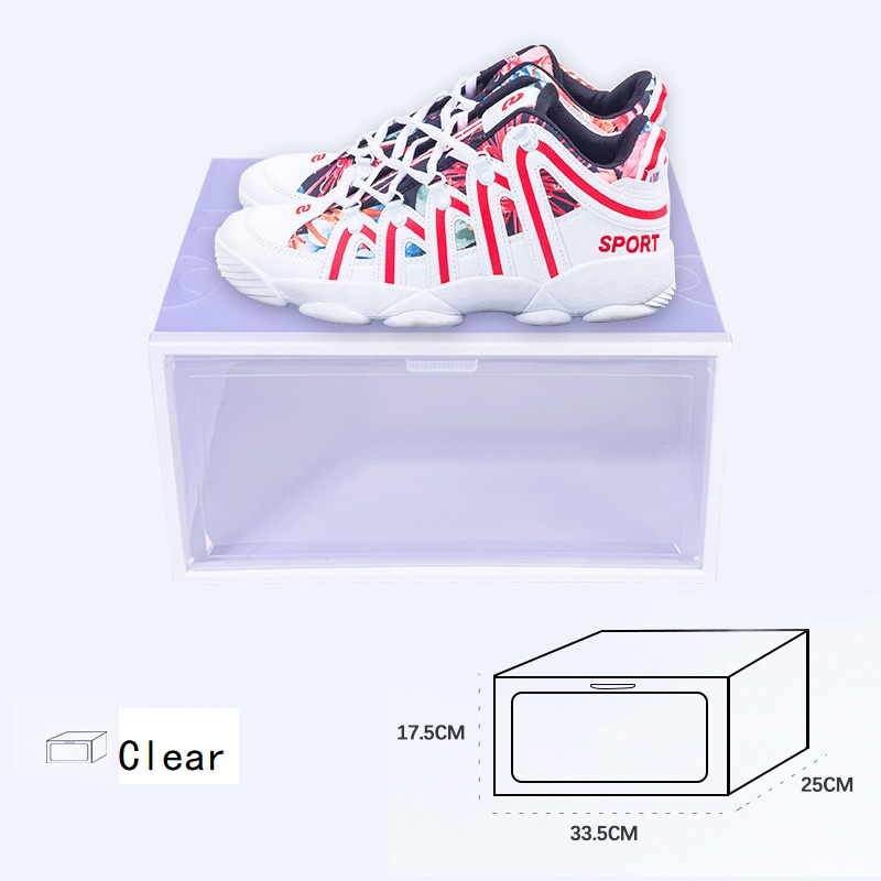 Plus size side opening basketball plastic shoe box men and women household storage box shoes rack