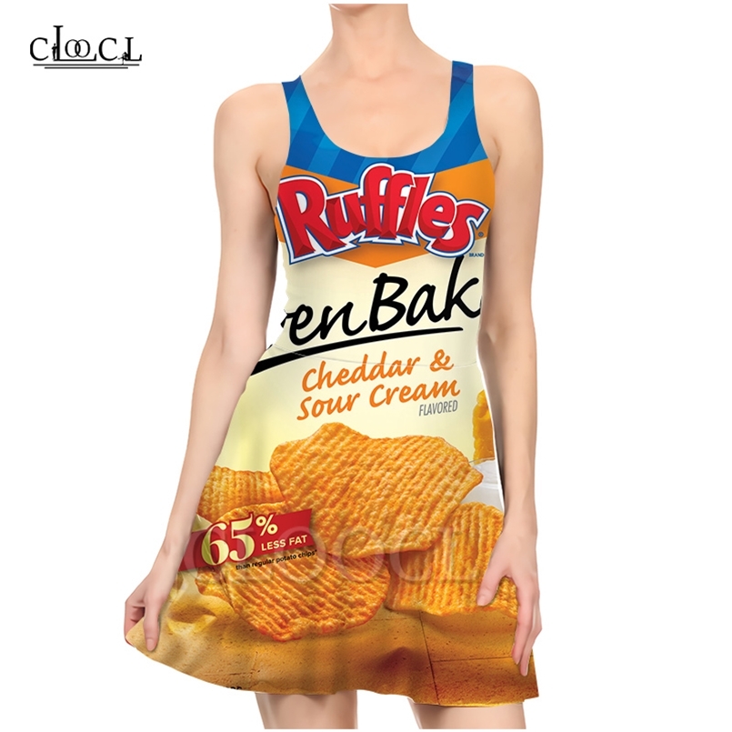est Delicious Potato Chips 3D Print Summer Dress Women Slim Sleeveless Women Sexy Slim Dresses Pleated Casual Dress 220617
est Delicious Potato Chips 3D Print Summer Dress Women Slim Sleeveless Women Sexy Slim Dresses Pleated Casual Dress 220617