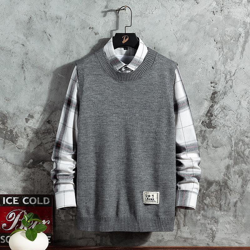 Men' Vests 2022 Arrival Solid Color Sweater Vest Men Cashmere Sweaters Wool Pullover Brand Round Collar Sleeveless Jersey Hombre Guin22, Khaki round collar
Men' Vests 2022 Arrival Solid Color Sweater Vest Men Cashmere Sweaters Wool Pullover Brand Round Collar Sleeveless Jersey Hombre Guin22, Khaki round collar
