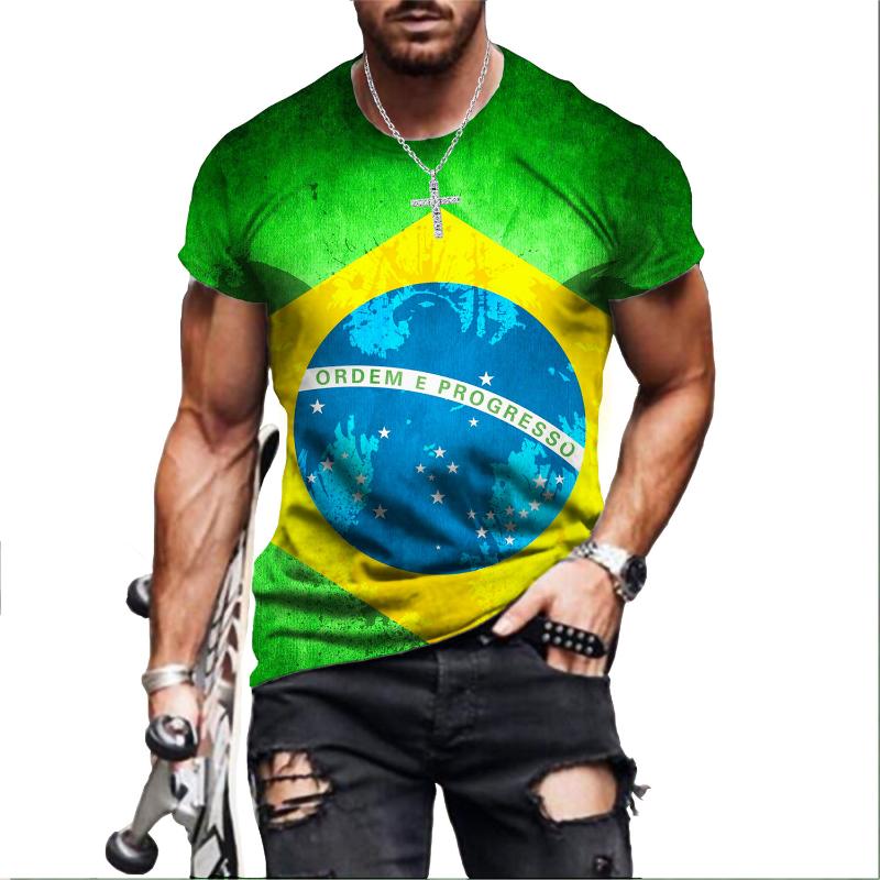 Men's T-Shirts Summer T-Shirt Brazil Flag Clothes Men Fashion Round Neck Graphic Oversized Short Sleeve Hip Hop Harajuku Tops Tees Streetwea
Men's T-Shirts Summer T-Shirt Brazil Flag Clothes Men Fashion Round Neck Graphic Oversized Short Sleeve Hip Hop Harajuku Tops Tees Streetwea