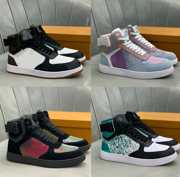 2022 New Men Designer Shoes Luxury Sneakers Calfskin High Top Lace Up Rivoli black trainers Gradient Colorful women couple carved cowhide Chaussures With box, 10
2022 New Men Designer Shoes Luxury Sneakers Calfskin High Top Lace Up Rivoli black trainers Gradient Colorful women couple carved cowhide Chaussures With box, 10