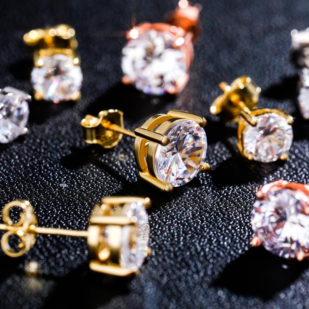 Vintage 4 6 8MM Round Cut CZ Stud Earrings Gold 925 Sterling Silver Fashion Jewelry For Women Hip Hop Fashion Iced Out Prong Cubic Zirconia Fine Quality Gifts Ladies
Vintage 4 6 8MM Round Cut CZ Stud Earrings Gold 925 Sterling Silver Fashion Jewelry For Women Hip Hop Fashion Iced Out Prong Cubic Zirconia Fine Quality Gifts Ladies