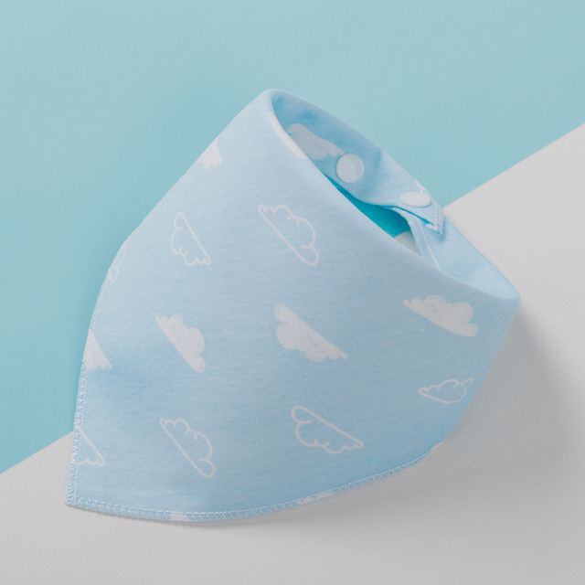 Cartoon animal print bibs infant bandana Burp Cloths baby girls boys cotton double layer Triangle bib