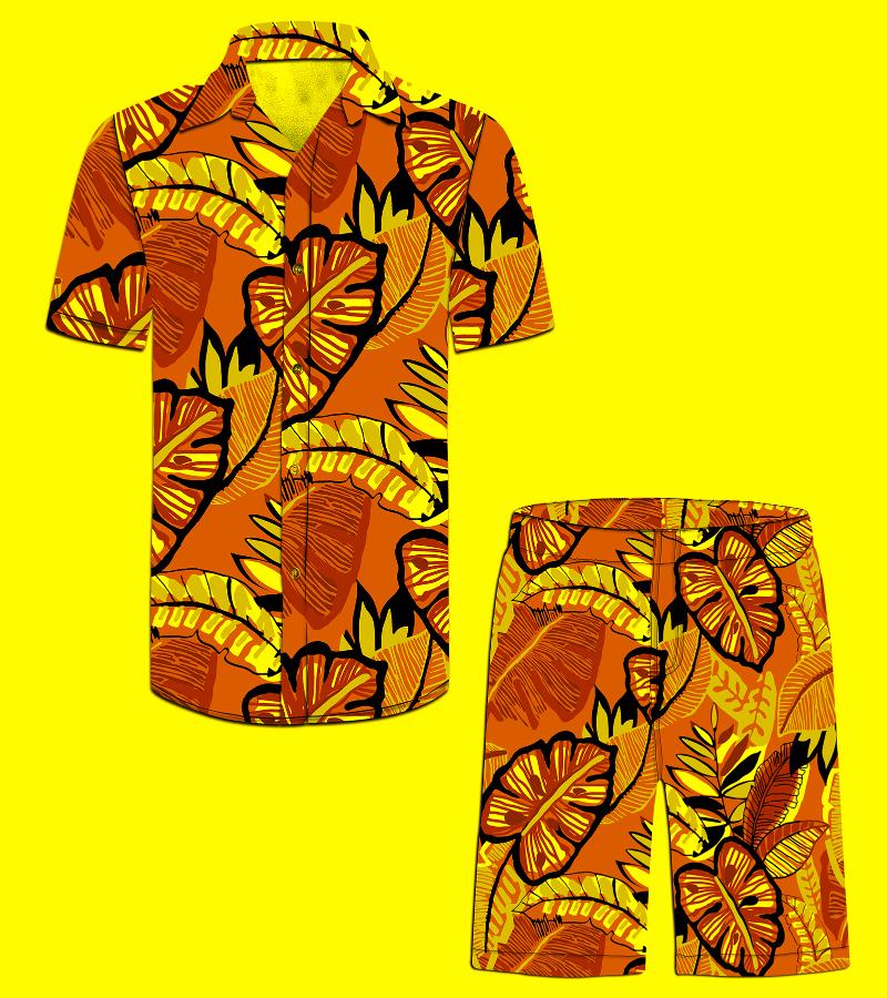 Men' Tracksuits Summer Two Piece Latest Style Wholesale Short Sleeve Shirts Shorts Polyester Printing Casual Hawaiian Green Leaves Tees For
Men' Tracksuits Summer Two Piece Latest Style Wholesale Short Sleeve Shirts Shorts Polyester Printing Casual Hawaiian Green Leaves Tees For