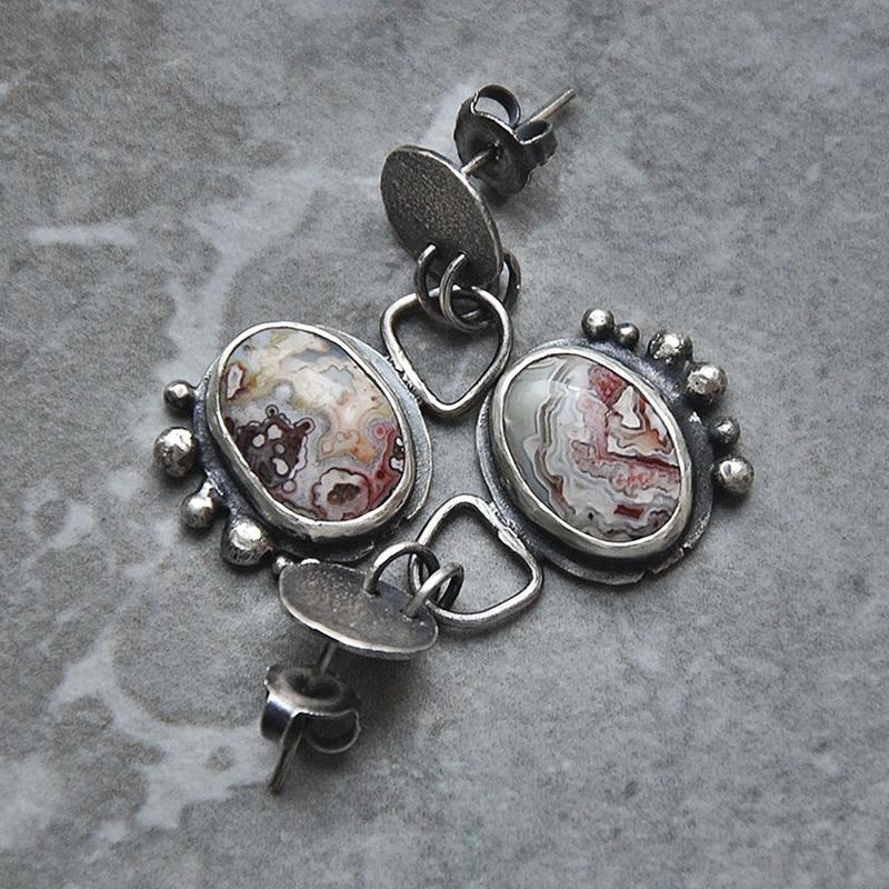 Dangle & Chandelier Tribal Oval Natural Stone Earrings With Striped Pattern Jewelry Silver Color Beads Metal Handmade For WomenDangle Dangle
Dangle & Chandelier Tribal Oval Natural Stone Earrings With Striped Pattern Jewelry Silver Color Beads Metal Handmade For WomenDangle Dangle