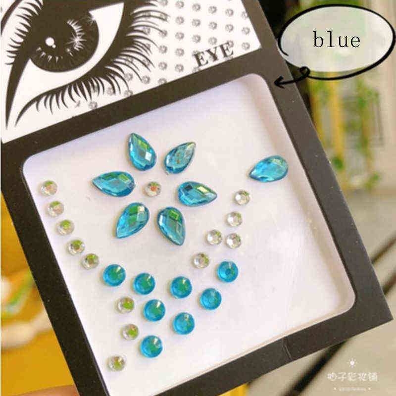 NXY Temporary Tattoo Face Jewels Diamond Makeup Art Eyeliner Glitter Jewelry Sticker Party Bady Tools Rhinestones 0330