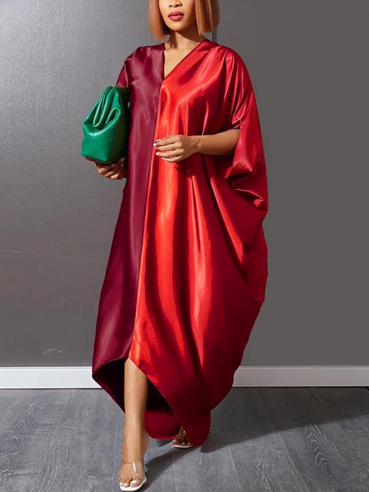 Women Maxi Loose Dress Oversized Patchwork Contrast Color Large Shiny Robe Party Event Occasion Elegant Birthday Christmas Gowns, Red
Women Maxi Loose Dress Oversized Patchwork Contrast Color Large Shiny Robe Party Event Occasion Elegant Birthday Christmas Gowns, Red