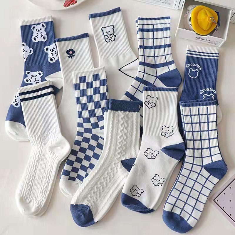 Socks & Hosiery Cartoon Bear Women Autumn Winter Blue Plaid Japanese Korean Happy Year Gift Fashion Student Cotton Sox Middle TubeSocks
Socks & Hosiery Cartoon Bear Women Autumn Winter Blue Plaid Japanese Korean Happy Year Gift Fashion Student Cotton Sox Middle TubeSocks