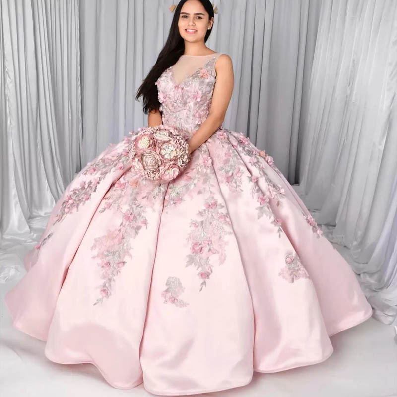 Light Pink Princess Ball Gown Quinceanera Dresses Satin Appliques 3D Handemade Flowers Birthday Party Prom Dress Vestidos De 15 Años, Ivory
Light Pink Princess Ball Gown Quinceanera Dresses Satin Appliques 3D Handemade Flowers Birthday Party Prom Dress Vestidos De 15 Años, Ivory