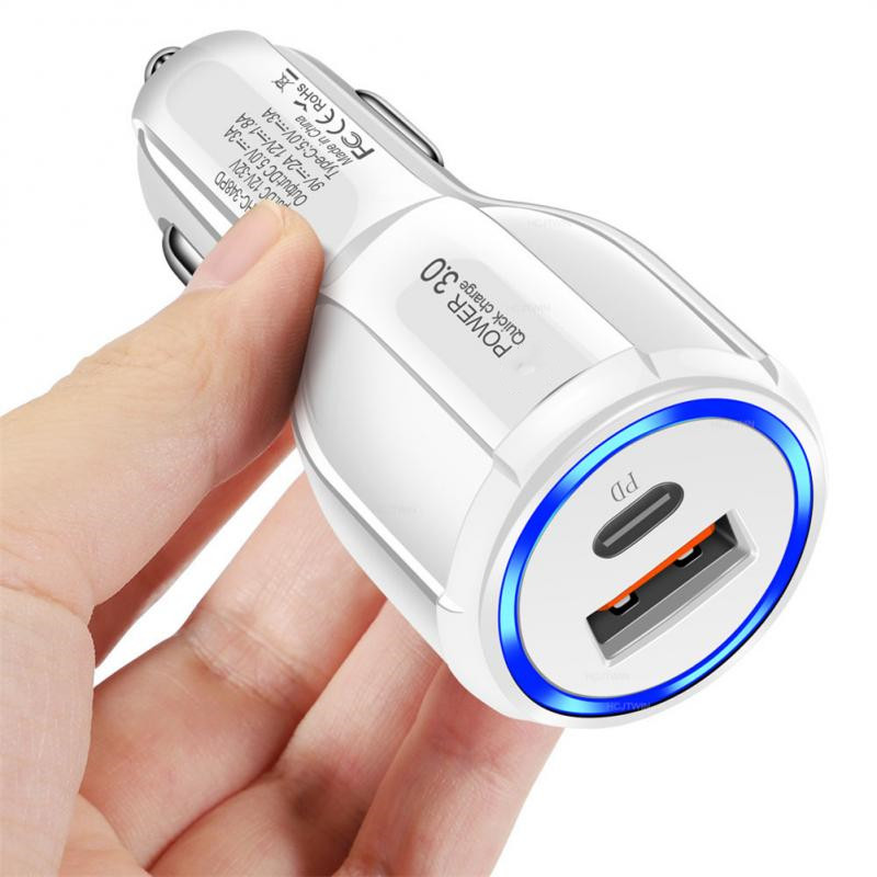 30W Fast Quick Charging PD USB-C QC3.0 Type C Car Charger Auto Power Adapters For Ipad Iphone 12 13 14 Pro Max Samsung Lg chargers