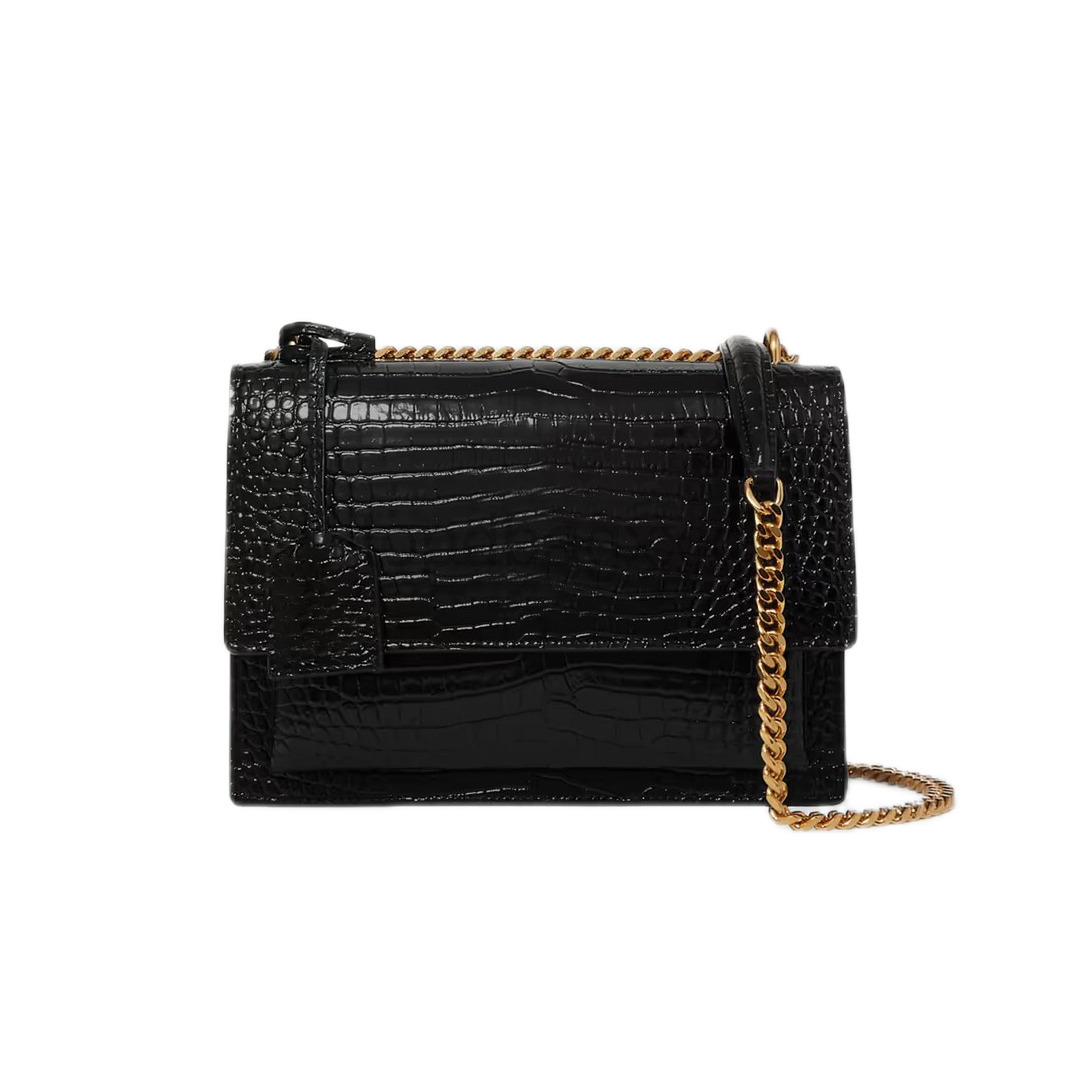 Designer crossbody designer bag Bags Sunset small croc-effect shiny patent-leather chain womens Cross body handbags, Not for sale
Designer crossbody designer bag Bags Sunset small croc-effect shiny patent-leather chain womens Cross body handbags, Not for sale