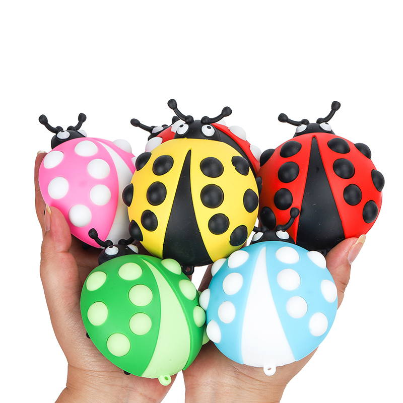 2022 New Fidget Toys 3D Vent Decompression Silicone Bubble Ball Children's Educational Toy Kneading Ladybug Kneading