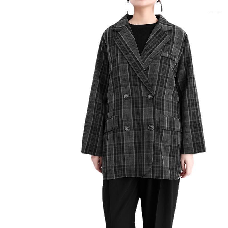 Women's Suits & Blazers Women Brown Plaid Big Size Casual Lapel Long Sleeve Loose Fit Jacket Fashion Tide Spring Autumn 2022 Blazer
Women's Suits & Blazers Women Brown Plaid Big Size Casual Lapel Long Sleeve Loose Fit Jacket Fashion Tide Spring Autumn 2022 Blazer