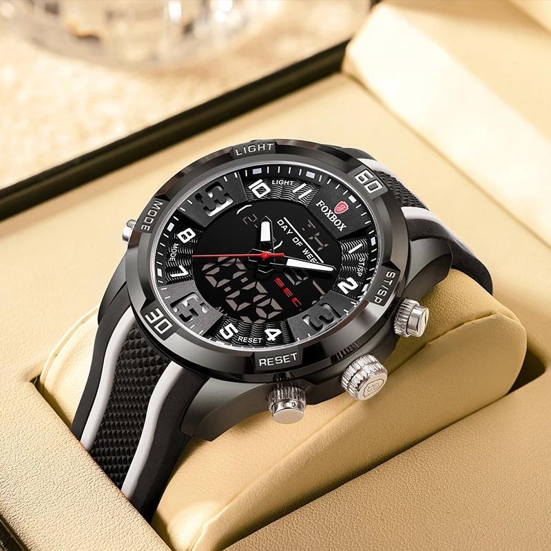 Wristwatches LIGE Luxury Watches For Men Fashion Silicone Strap Military Waterproof Sport Chronograph Dual Display Quartz Wrist Watch Clocks, Black red
Wristwatches LIGE Luxury Watches For Men Fashion Silicone Strap Military Waterproof Sport Chronograph Dual Display Quartz Wrist Watch Clocks, Black red
