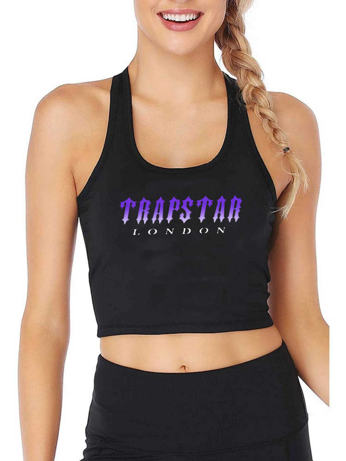 Trapstar Design Breathable Slim Fit Tank Top Girl's Yoga Sport Training Crop Tops Summer Camisole, Gray
Trapstar Design Breathable Slim Fit Tank Top Girl's Yoga Sport Training Crop Tops Summer Camisole, Gray