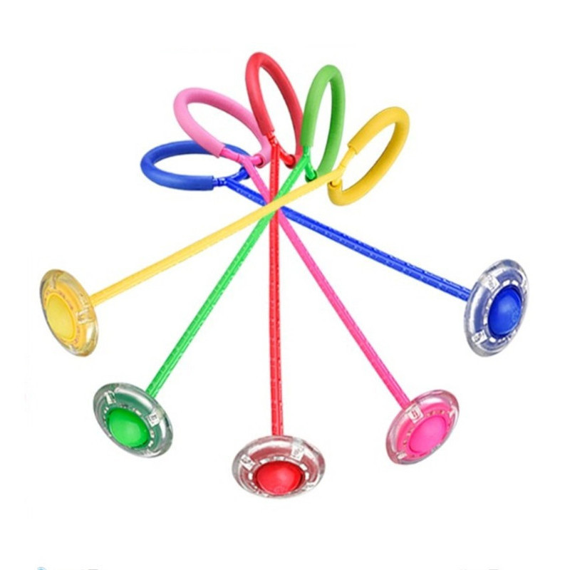Flash Jumping Rope Ball Kids Outdoor Fun Sports Toy LED Children Jumping Force Reaction Training Swing Ball Childparent Games 220621