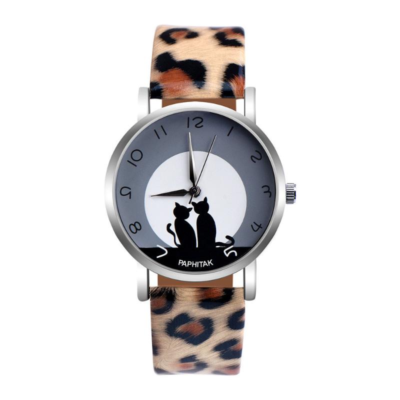 Wristwatches 2022 Women Cute Cat Creative Design Leopard Faux Leather Analog Quartz Watch Ladies Dress Relogio Feminino Gifts Drop Q
Wristwatches 2022 Women Cute Cat Creative Design Leopard Faux Leather Analog Quartz Watch Ladies Dress Relogio Feminino Gifts Drop Q