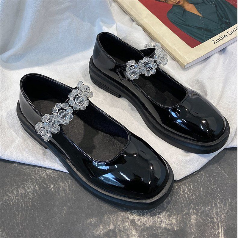 Sepatu Hitam Ujung Bundar Retro Datar Kulit Platform Harajuku Gotik Wanita Sepatu Mary Jane Perancang Mewah Berlian Imitasi Modis 220614, Bright black
Sepatu Hitam Ujung Bundar Retro Datar Kulit Platform Harajuku Gotik Wanita Sepatu Mary Jane Perancang Mewah Berlian Imitasi Modis 220614, Bright black