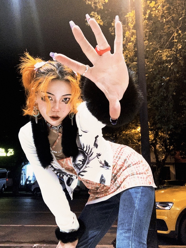 Punk Women Slim Long Sleeve Tshirt Girls Cool Fashion Hairy V neck Open Stitch Tee Slit Gothic Clothes Tops 220714