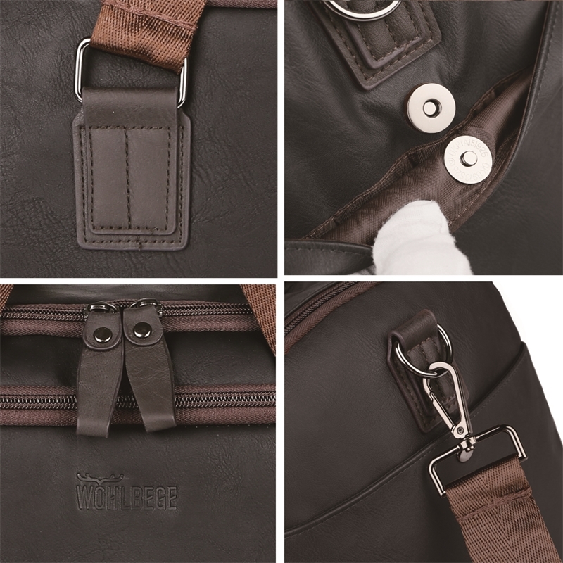Luxury PU Leather Travel Bag Outdoor Women Duffle Bags Men Waterproof Gym for Weekend Drop 220509