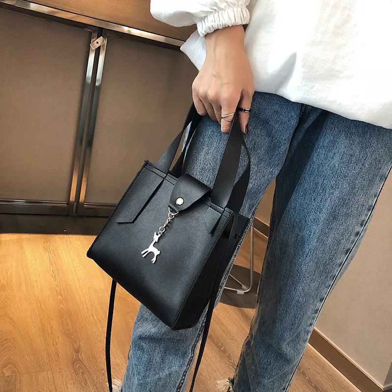 Shoulder Bags Soft PU Single Oblique Hanging Fawn Ornament Bucket Bag Zippers Hasp Solid Casual Occasion Decoration BagShoulder, Black
Shoulder Bags Soft PU Single Oblique Hanging Fawn Ornament Bucket Bag Zippers Hasp Solid Casual Occasion Decoration BagShoulder, Black